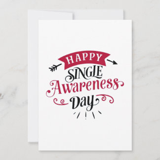 Happy Single Awareness Day Thank You Card