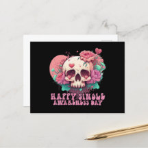 Happy Single Awareness Day Valentines Skull