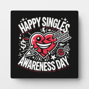 Happy Singles Awareness Day, Anti Valentine’s Day Plaque