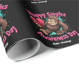 Happy Singles Awareness Day Celebrate Love Wrapping Paper