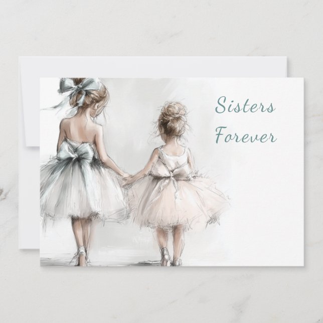 Happy Sister Day Greeting Card – Pastel Fashion (Front)