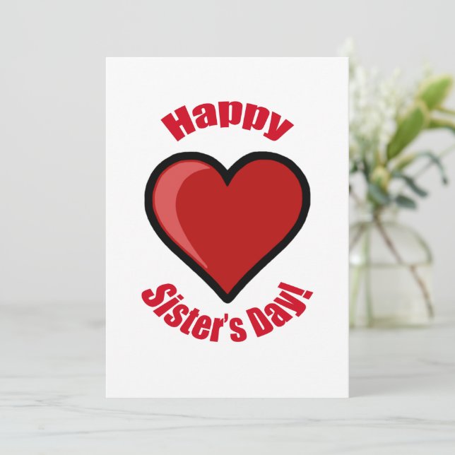 Happy Sister's Day! Invitation (Standing Front)