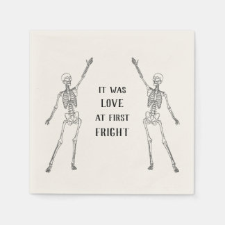 Happy Skeleton Engagement Party Napkin