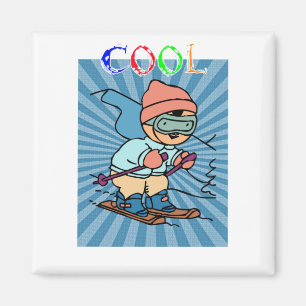 Happy Skiing Season ski resort snow sports Magnet