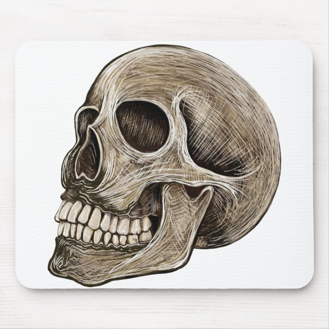 Happy Skull Mouse Pad (Front)