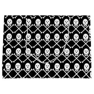 happy skulls crossbones gift bag