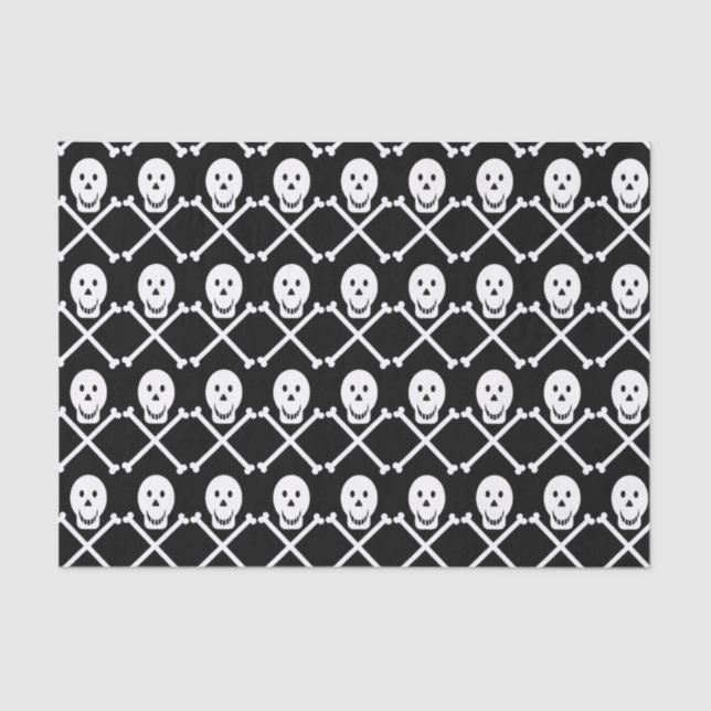 happy skulls crossbones tissue paper (Front)