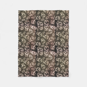 Happy Skulls Fleece Blanket