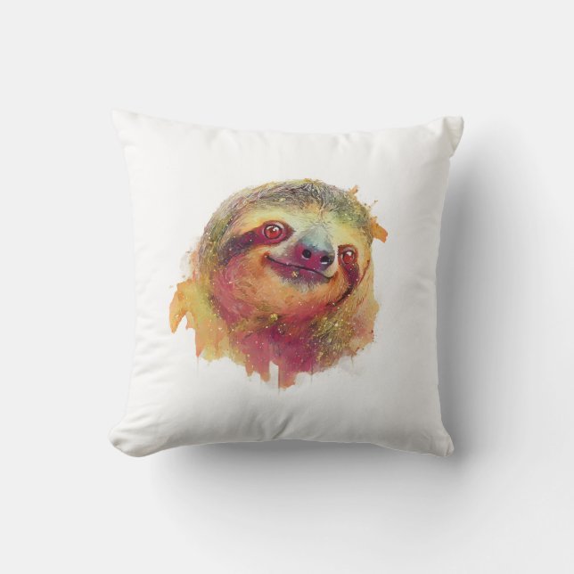 Happy Sloth Cushion (Front)