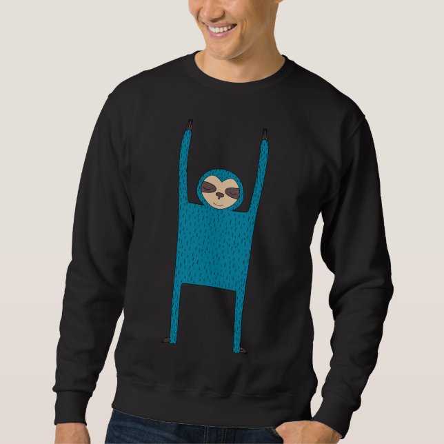 Happy Sloth Dude Sweatshirt (Front)