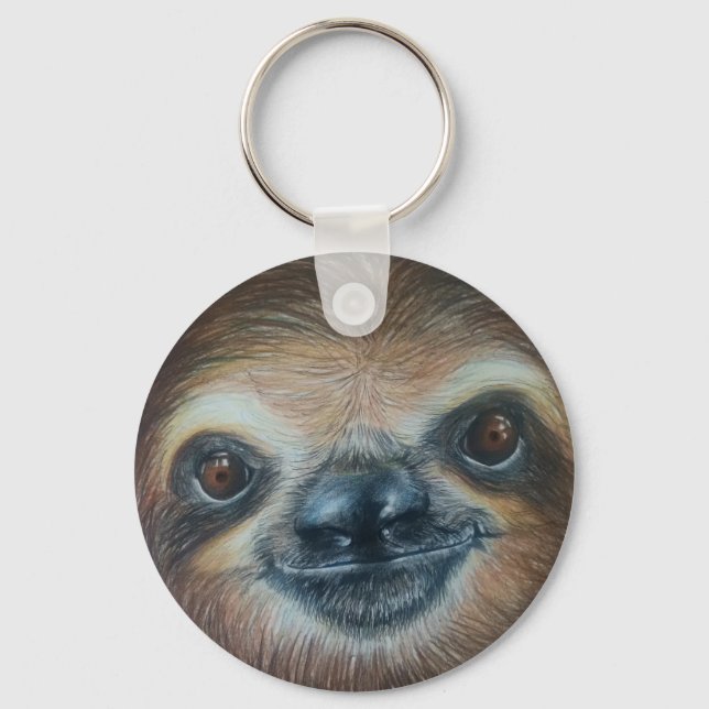 HAPPY SLOTH KEY RING! KEY RING (Front)