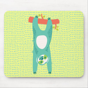 Happy Sloth Mouse Pad