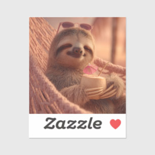 Happy Sloth Relaxing in a Hammock