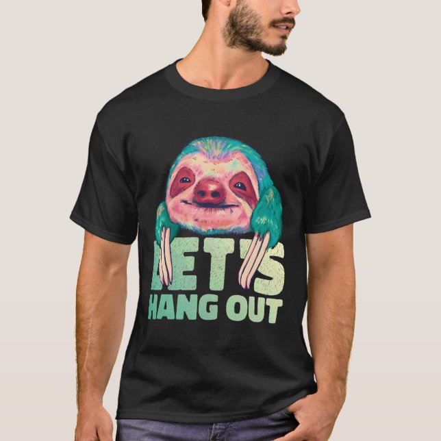 Happy Sloth Watercolor T-Shirt (Front)