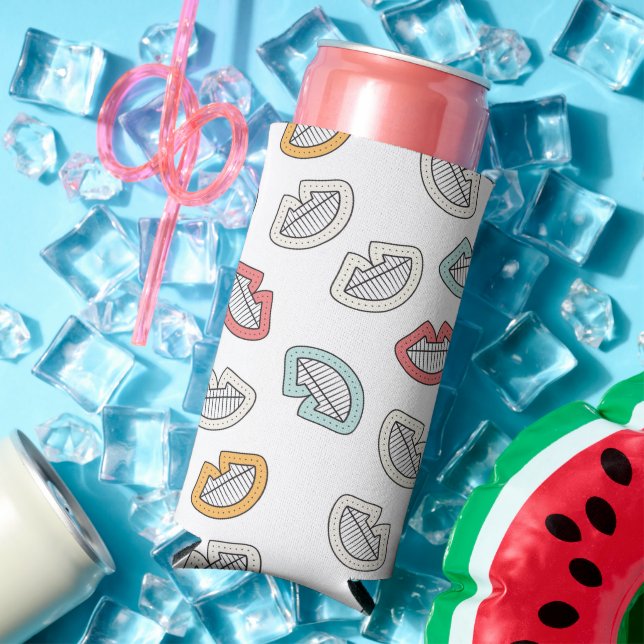 Happy Smile Lips Seltzer Can Cooler (In Situ Summer)