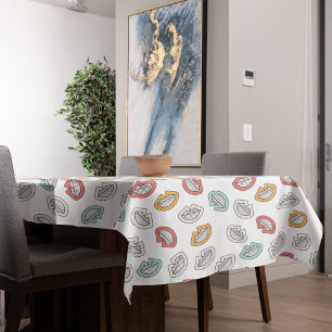 Happy Smile Lips Tablecloth