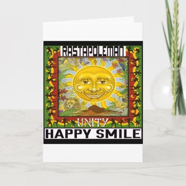 Happy smile rasta blessed invitation (Front)
