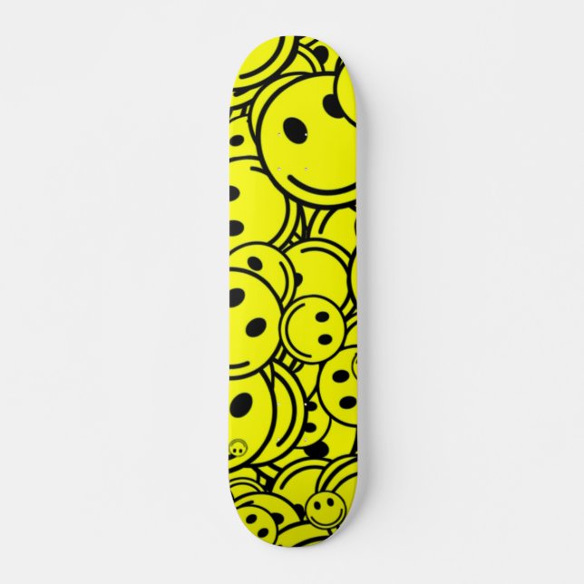 Happy Smiles Trippy Skateboard Deck (Front)