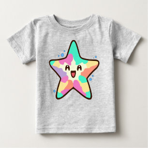 Happy smiling baby starfish with bubbles. baby T-Shirt