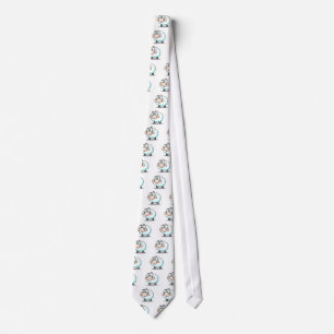 Happy Smiling Cartoon Sheep Tie