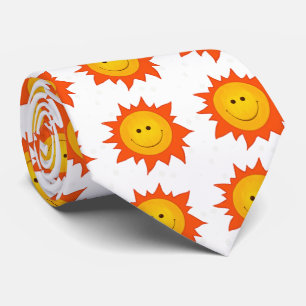 Happy Smiling Cartoon Suns Tie