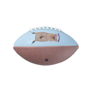 Happy smiling cute quokka cartoon design football