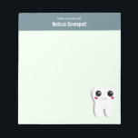 Happy Smiling Dental Tooth Cute Notepad<br><div class="desc">A notepad with a drawing of a big white tooth with a cute kawaii smile and big happy eyes.</div>