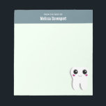 Happy Smiling Dental Tooth Cute Notepad<br><div class="desc">A notepad with a drawing of a big white tooth with a cute kawaii smile and big happy eyes.</div>