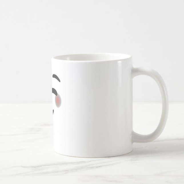 Happy Smiling Eyes Face Blushing Emojis Coffee Mug (Right)