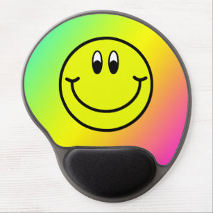Happy Smiling Face Emoji Rainbow Gel Mousepad