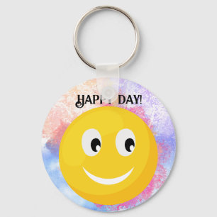 Happy Smiling Face  Key Ring