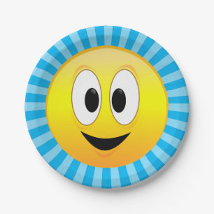 Happy Smiling Face Paper Plate