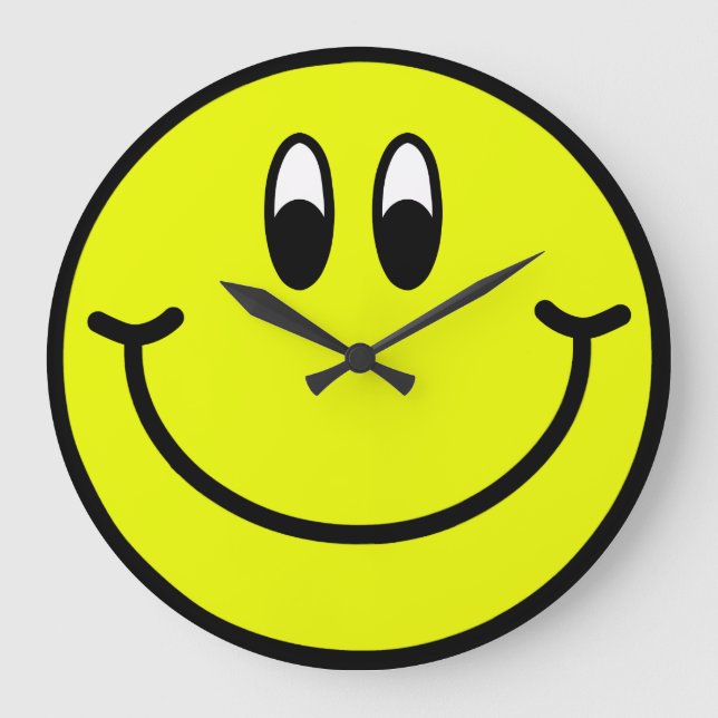 Happy Smiling Face Wall Clock (Front)