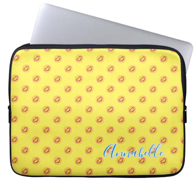 Happy Smiling Faces Laptop Sleeve (Front)