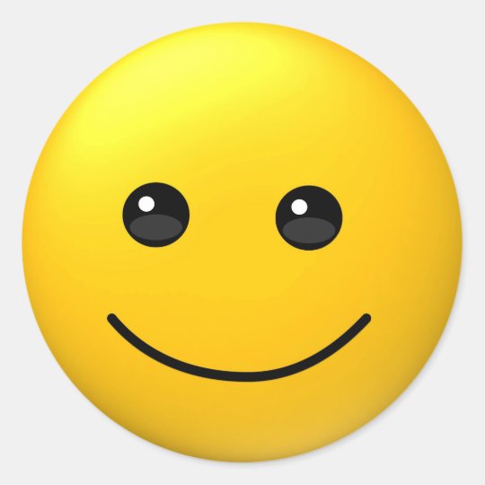 Happy Smiling Funny Emoji Face Sticker Zazzle Com Au