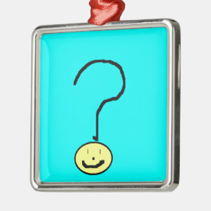Happy Smiling Question Mark Emoji, Kids Art Metal Tree Decoration