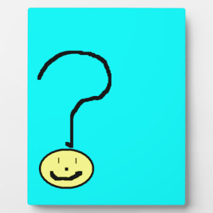 Happy Smiling Question Mark Emoji, Kids Art Plaque