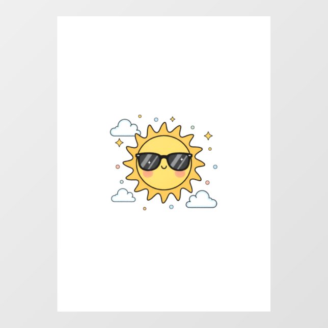 Happy Smiling Sun Cartoon - Minimalist Kawaii Suns (Sheet)