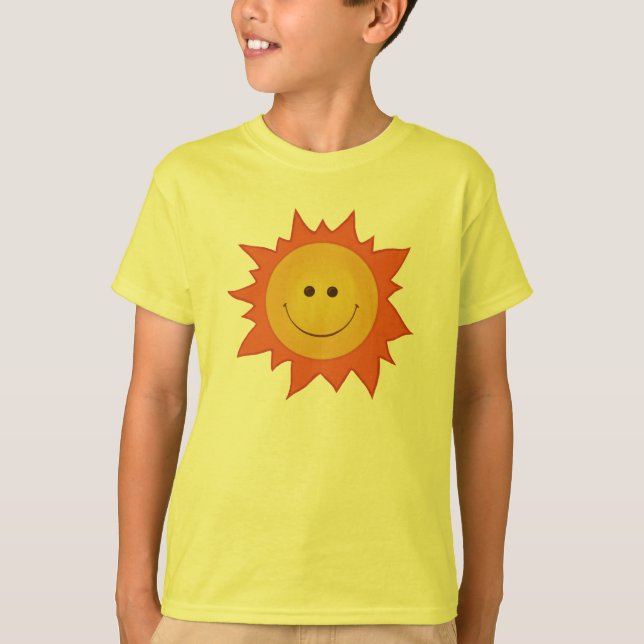 Happy Smiling Sun Kid T-Shirt (Front)