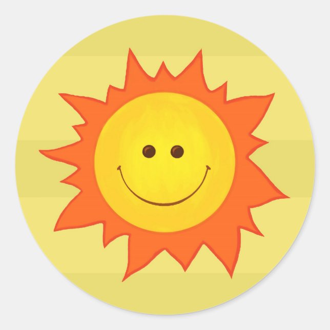 Happy Smiling Sun sticker (Front)