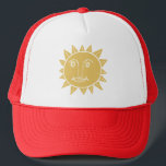Happy Smiling Sunshine Design Trucker Hat<br><div class="desc">Cool art just for you! Check my shop for more designs!</div>