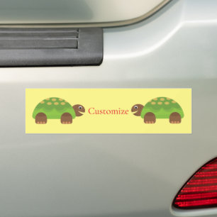 Happy Smiling Turtle Thunder_Cove Bumper Sticker