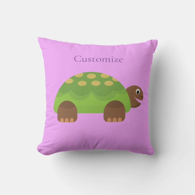 Happy Smiling Turtle Thunder_Cove Cushion (Front)