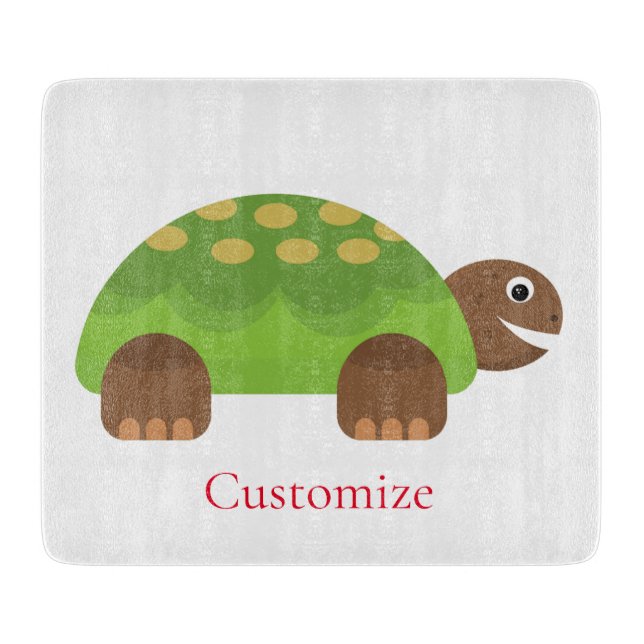Happy Smiling Turtle Thunder_Cove Cutting Board (Front)
