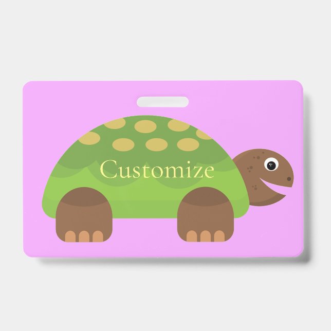 Happy Smiling Turtle Thunder_Cove ID Badge (Front)