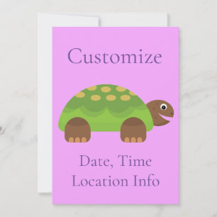 Happy Smiling Turtle Thunder_Cove Invitation