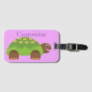Happy Smiling Turtle Thunder_Cove Luggage Tag