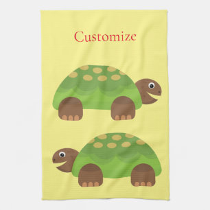 Happy Smiling Turtle Thunder_Cove Tea Towel