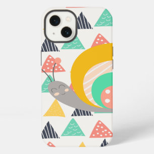 Happy Snail on Triangles iPhone 13 Case