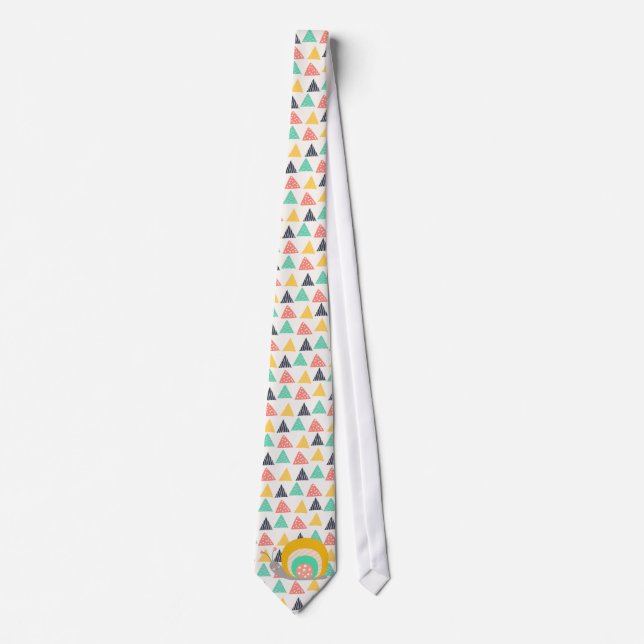 Happy Snail on Triangles Tie (Front)